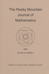 点击查看Rocky Mountain Journal Of Mathematics