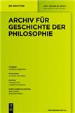 点击查看<b>Archiv Fur Geschichte Der Philosophie</b>