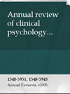 点击查看Annual Review Of Clinical Psychology
