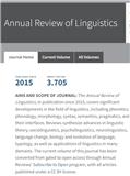点击查看Annual Review Of Linguistics